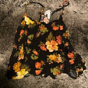 Racer back flowy floral tank